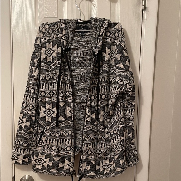 American Eagle Outfitters Sweaters - American Eagle Outfitters Black & White Patterned Cardigan
